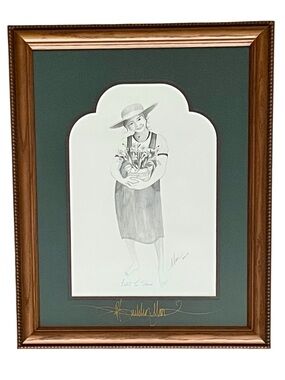 Rare P Buckley Moss DOUBLE Signed Gold In Person Signature On Glass Best In Show